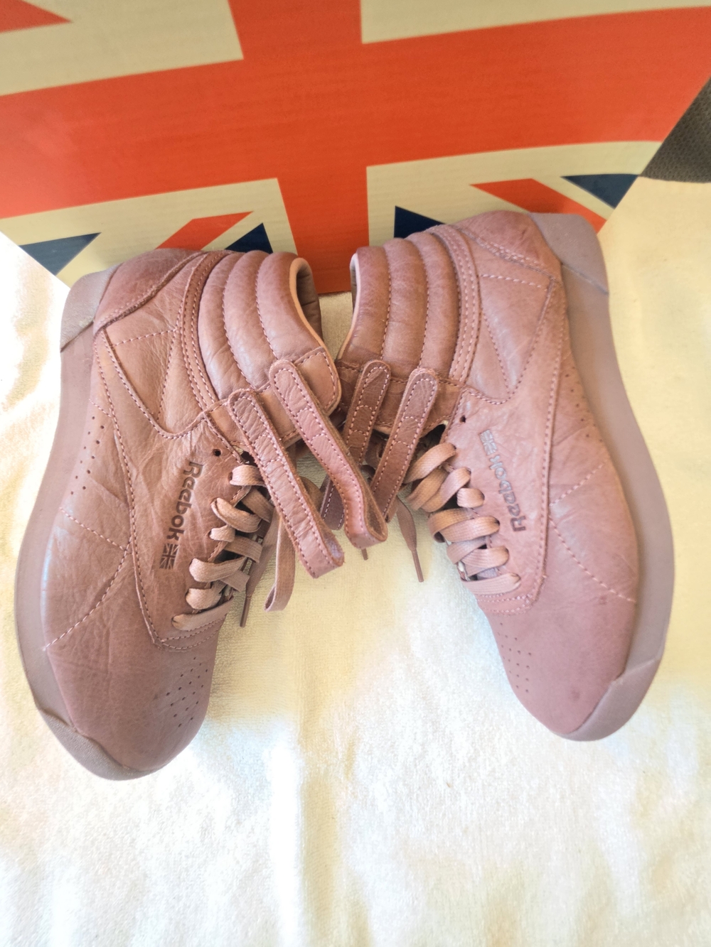 Reebok Classic Freestyle High-Top Sneakers in Mauve- Smoky Orchard, WOMEN Size 7 - Picture 9 of 12
